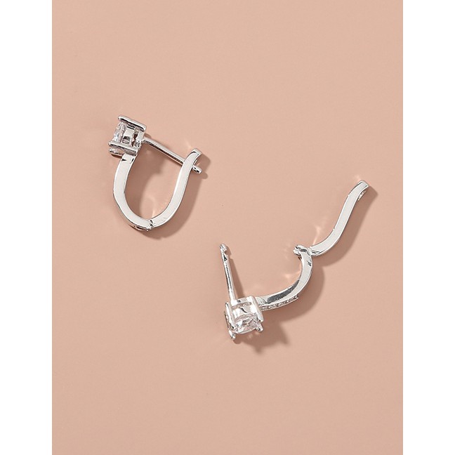 LRC Anting Tusuk Fashion Round Geometric Micro-set Zircon P98563