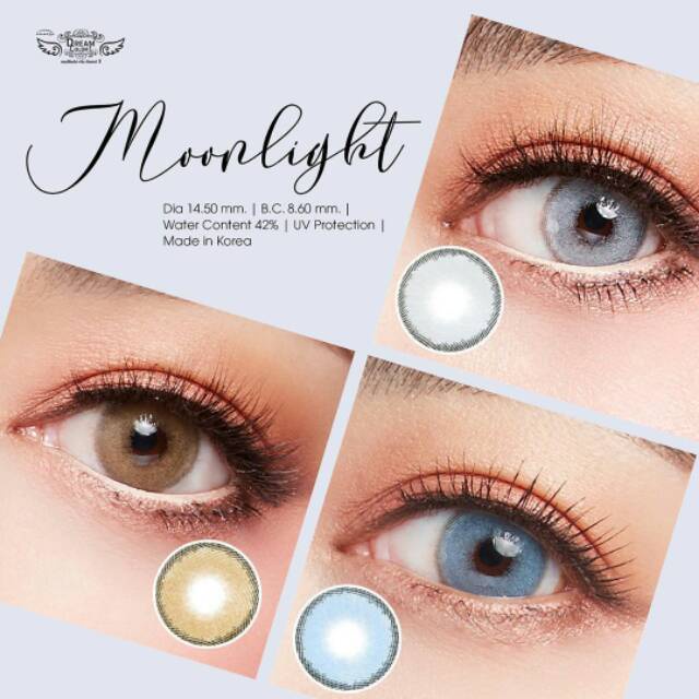 Softlens Moonlight Normal Minus Botol by Dreamcolor1 grey brown blue dreamcon soflens moonlite