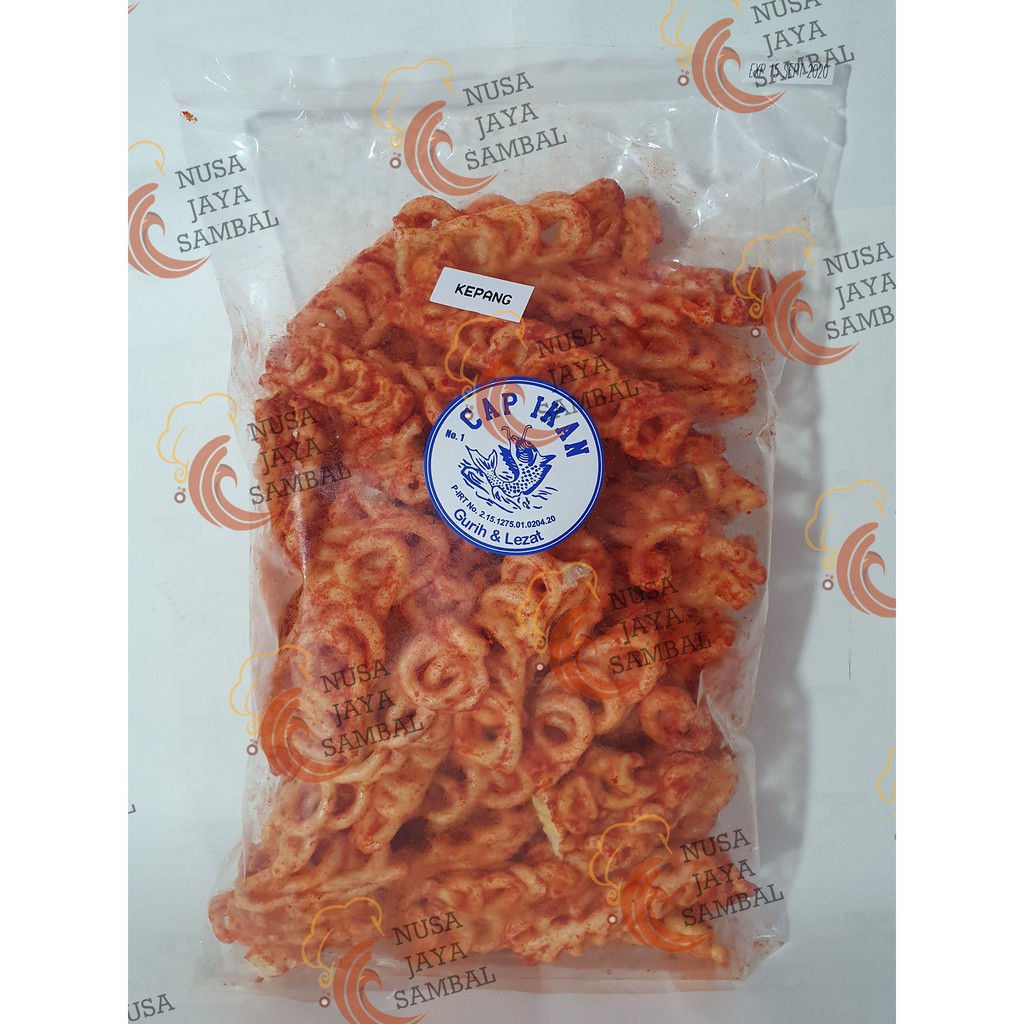 

Snack Kepang Cap ikan Kerupuk Pedas khas Medan 250 Gram