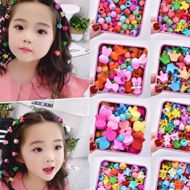 (isi 12 dan 60pcs  )JEPIT RAMBUT ANAK LUCU COLORFUL