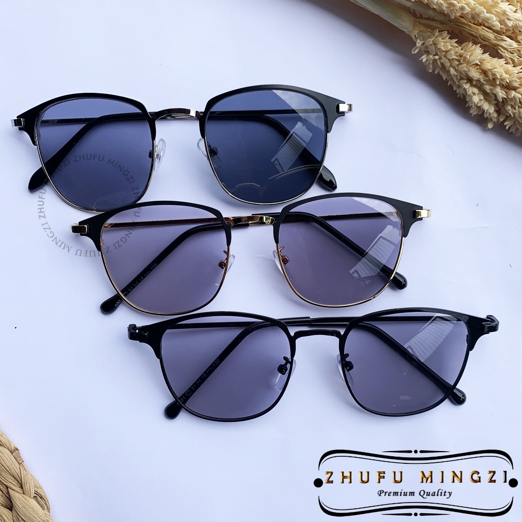 Kacamata Minus Silinder Photocromic 8001 Fashion Model Korea Wanita Pria Untuk Liburan Cowok Cewek K
