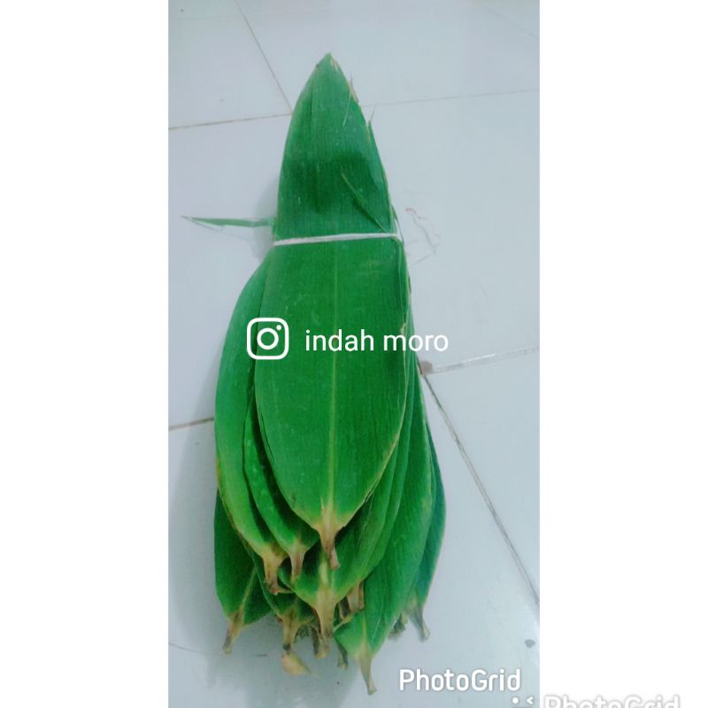 50 lembar daun bacang, daun bambu bacang.