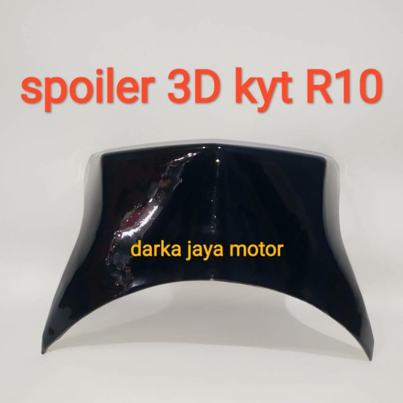 Spoiler 3D Kyt R10 Spoiler Kyt r10 3d Hitam doff Hitam kilat Bagus Murah Kualitas Mewah Plus 3m uda PNP Tinggal langsung Pasang