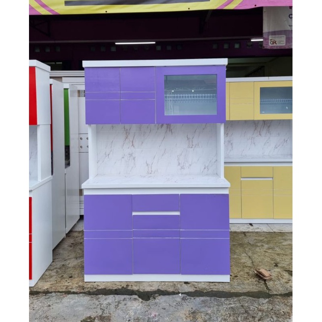 rak piring lemari dapur 3 pintu cat duco tebal