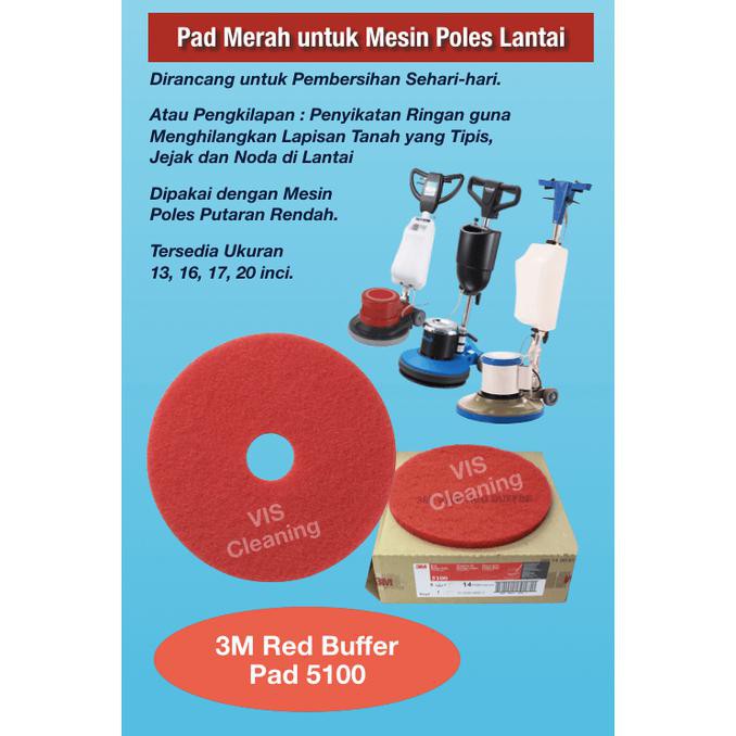 

Floor Pad 3M Merah / Putih 16” (1 box isi 5 )