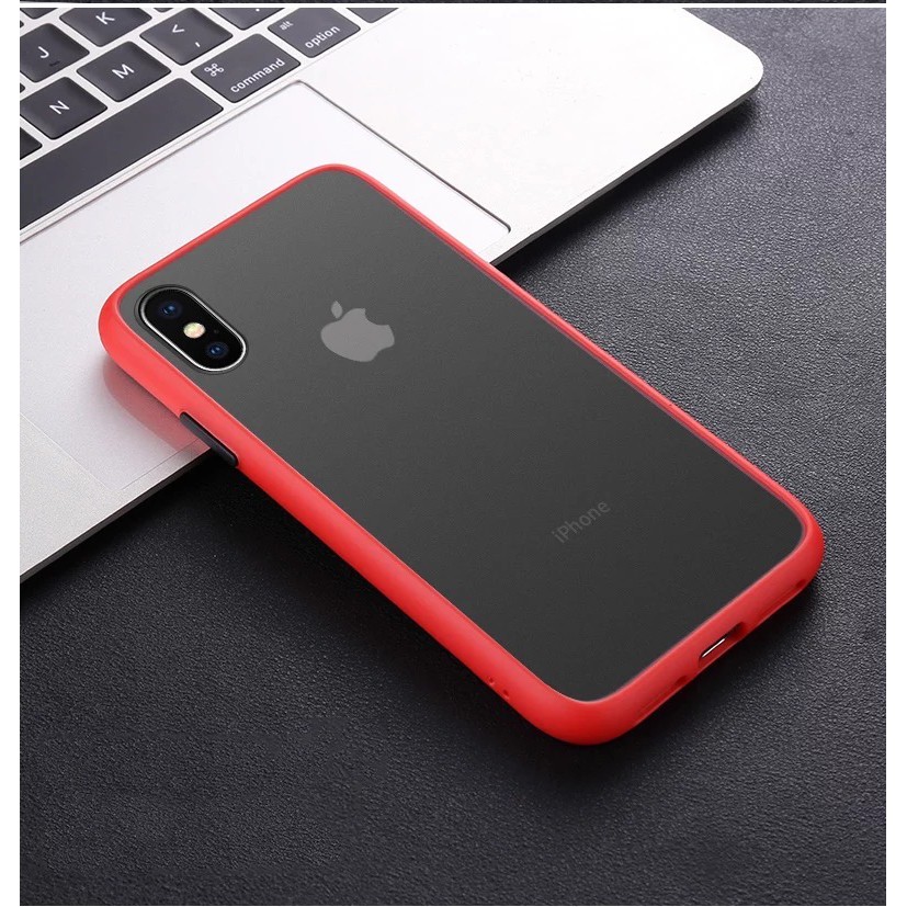 Case Silikon iPhone Fuze Hybrid Akrilik Matte Casing Premium Silicone iPhone Cover Acrylic