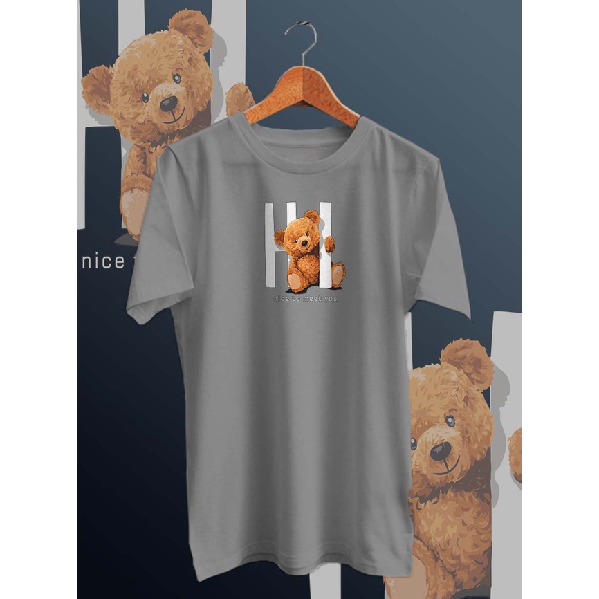 BAJU KAOS DISTRO PRIA KEKINIAN DIGITAL PRINT BEAR Hi