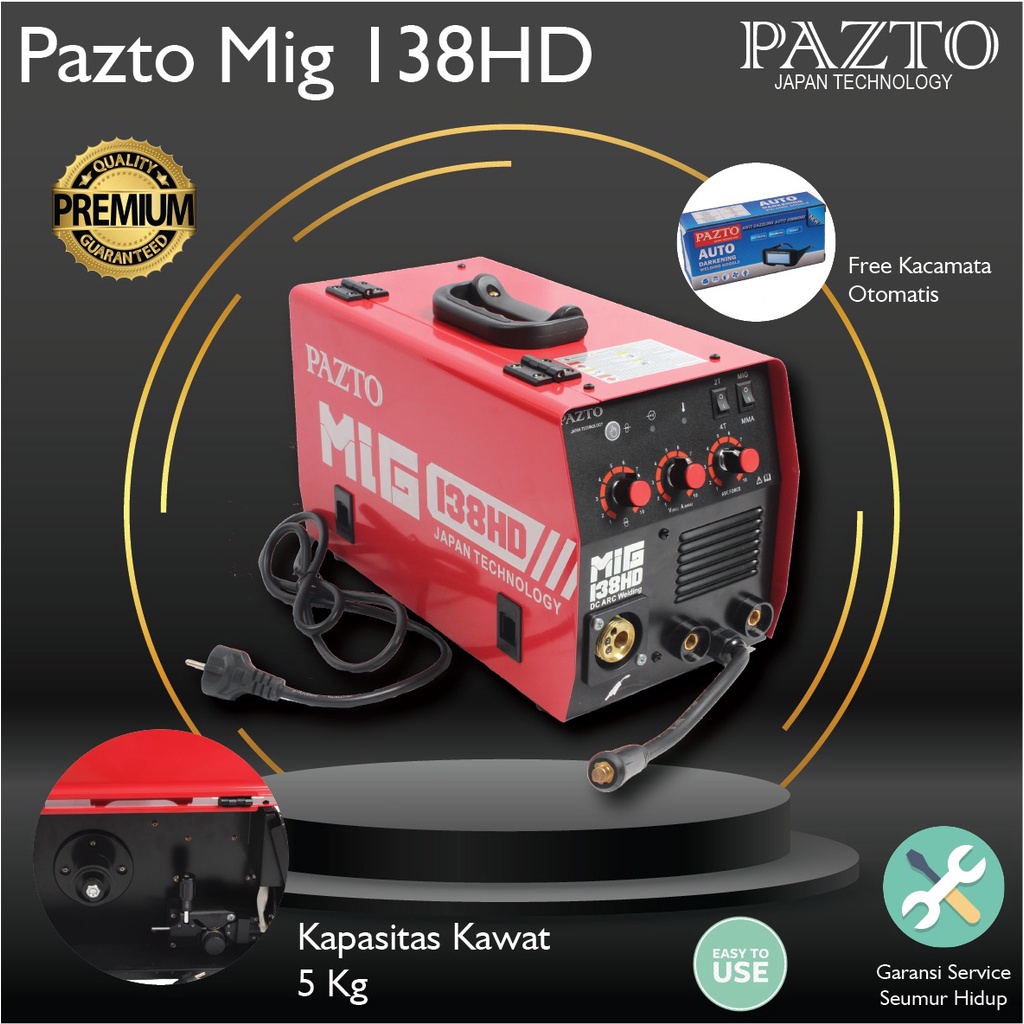 Mesin Las Pazto MIG 138 Heavy Duty