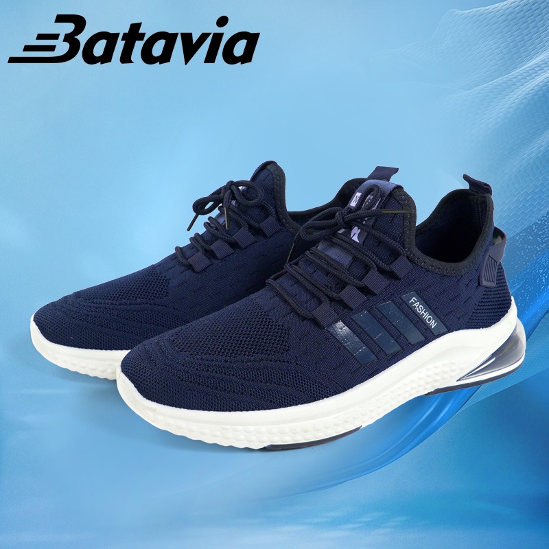2023 terbaru sepatu pria import rajut sneaker Laki   premium bernapas olahraga   olahraga bebas biaya kirim  Batavia Shoes  B11 B12 B9 B10-B12 BLUE