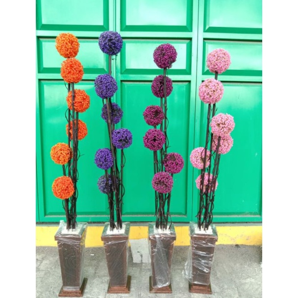 GRESS BALL BAMBU ULIR BONSAI MURAH BUNGA DEKORASI