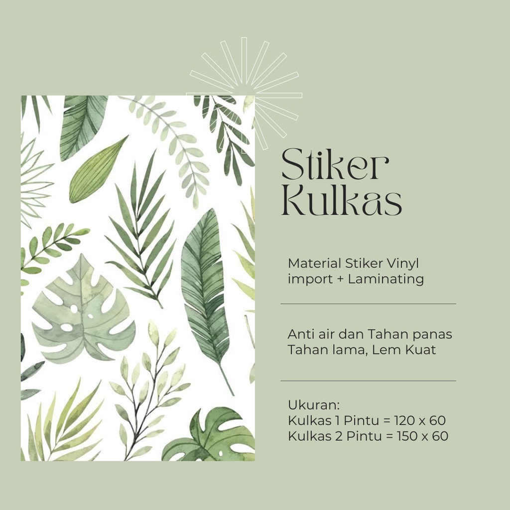 Stiker Kulkas 1 Pintu dan 2 Pintu motif Minimalist kode MT-53 - FX