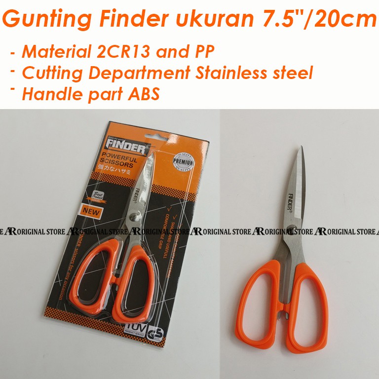 

Gunting Finder 7.5"-20cm Scissors 7.5 Inch Gunting Besar Tajam Gunting Kertas Karton Stainless Steel