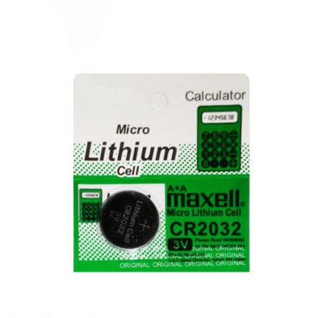 Baterai Maxell CR2032 3 Volt Coin Lithium CMOS Cell Battery CR2032 untuk jam / rtc / mainan