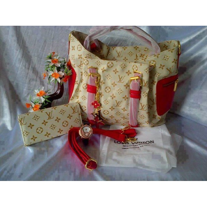 

Harga Murah!! pyramid monocream list merah set-tp Tas Keren