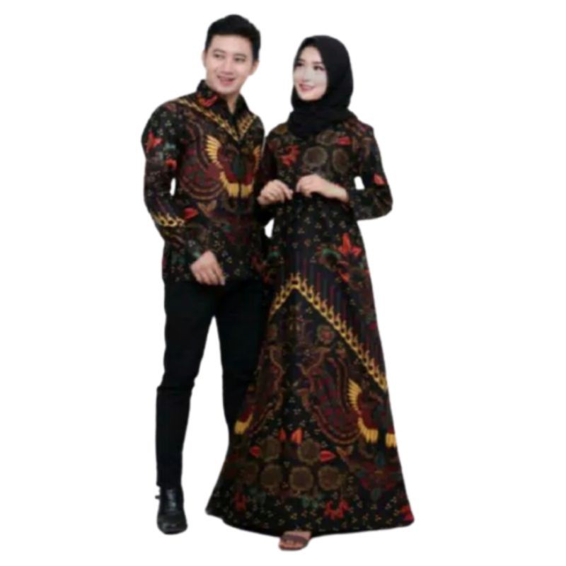 MAJUJAYA BATIK - COUPLE BATIK GAMIS / DRESS BATIK COUPLE - CB308-KODE 4