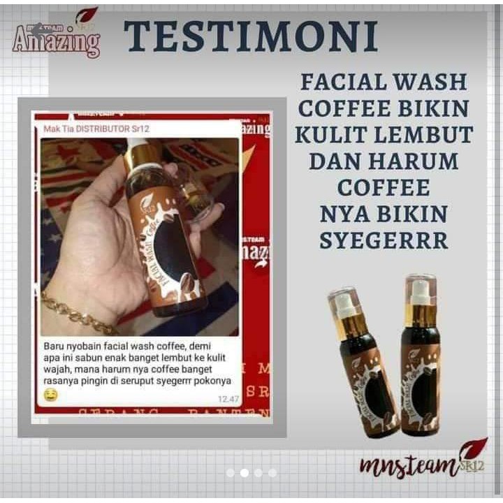 FACIAL WASH COFFEE SR12 / MEMBANTU MENGURANGI FLEK HITAM / BEKAS JERAWAT