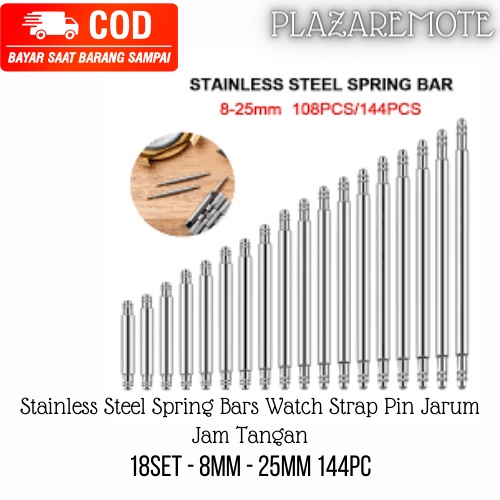 watch strap pin besi  jarum pengait strap  jam tangan RANTAI ukuran 8MM - 25MM