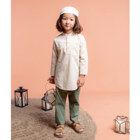 Bohopanna Raya Collection - Noah Set - Setelan Koko Celana Peci Earth Tone 1-4 tahun