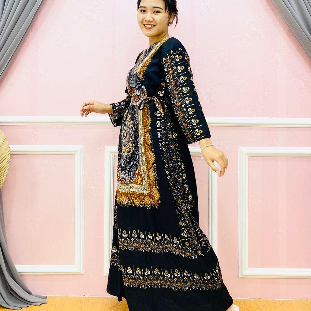 DASTER KIMONO BATIK MOTIF BUNGA PJG7/8-BUNGAPENDEK