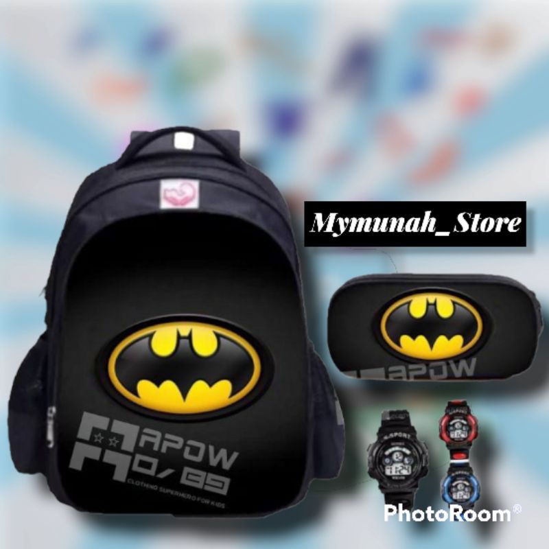 Tas Ransel Sekolah Anak Laki Laki Karakter Batman - Tas Anak