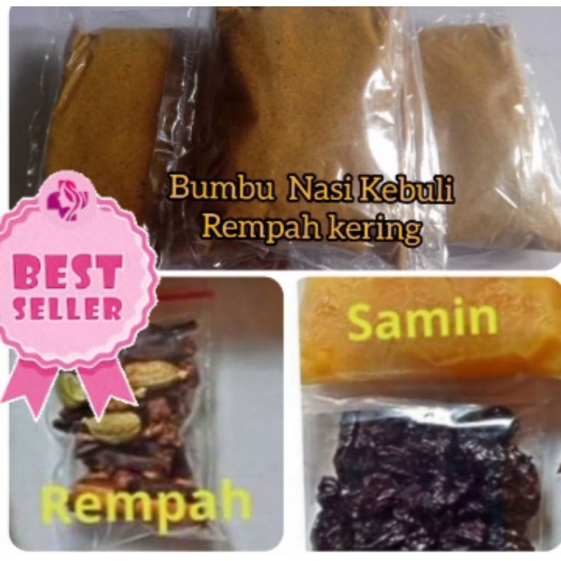 

Bumbu nasi kebuli untuk 8 kg beras Bumbu kebuli rempah kering khas Arab komplit instan | Bumbu nasi kebuli rempah kering komplit instan