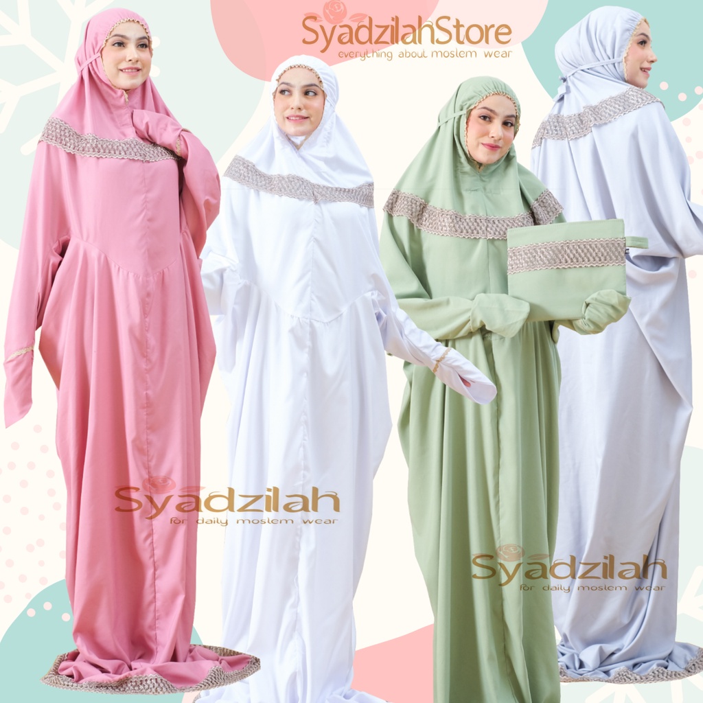 Syadzilah - Mukena Terusan Dewasa Renda Tile Arabian