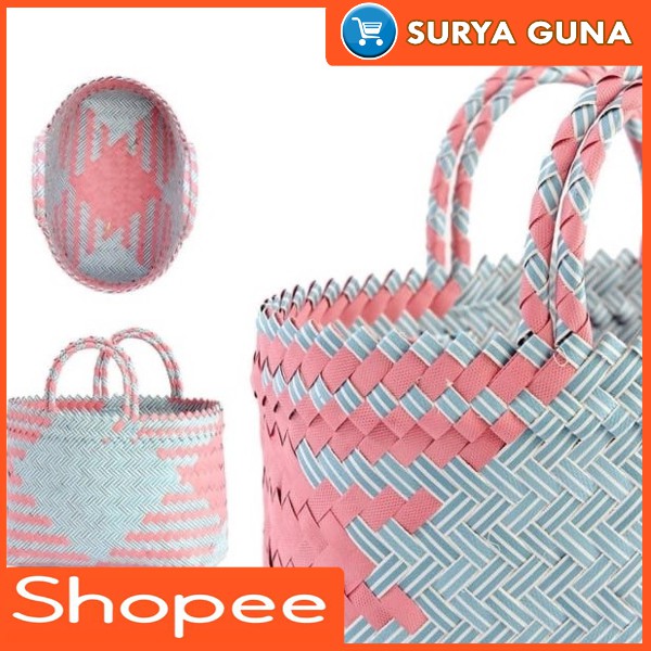 tas belanja sayur di pasar tas anyaman plastik