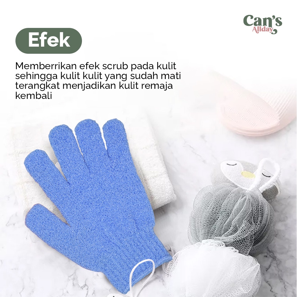 Sarung Tangan Mandi Scrubber Exfoliating Pengangkat Kotoran Badan