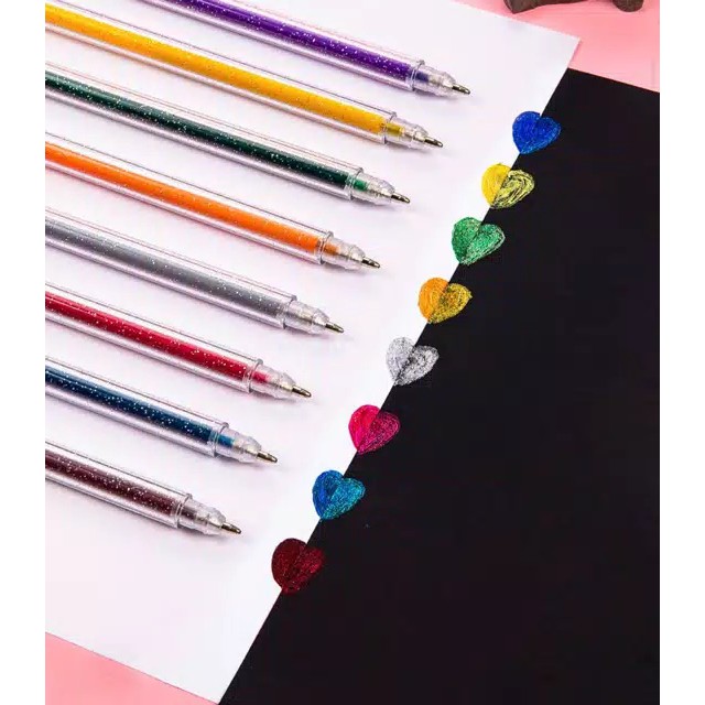 

NS517 PULPEN GLITER SET ISI 8 WARNA
