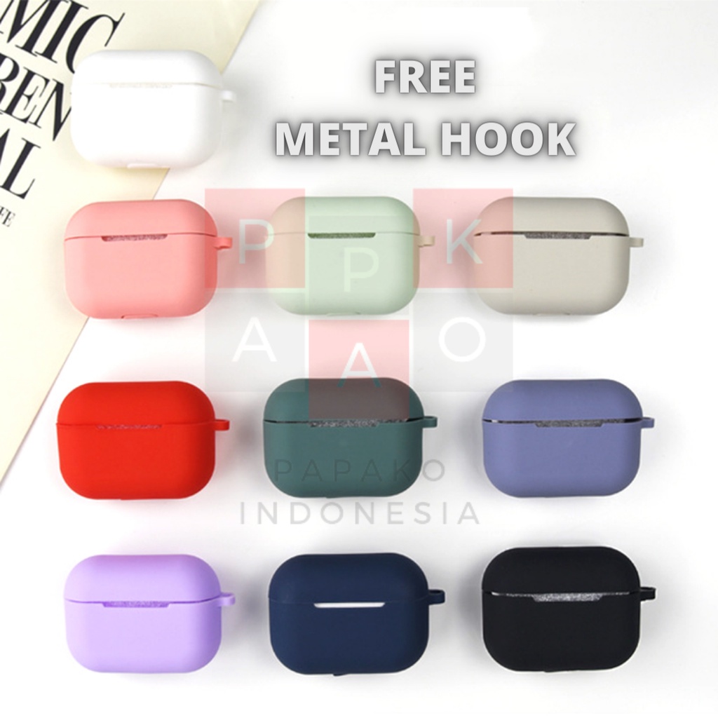 CASE Airpods Pro Minibest M5 M3 Baseus W3 Inpods 13 I13 Plain Polos Silikon dengan Gantungan