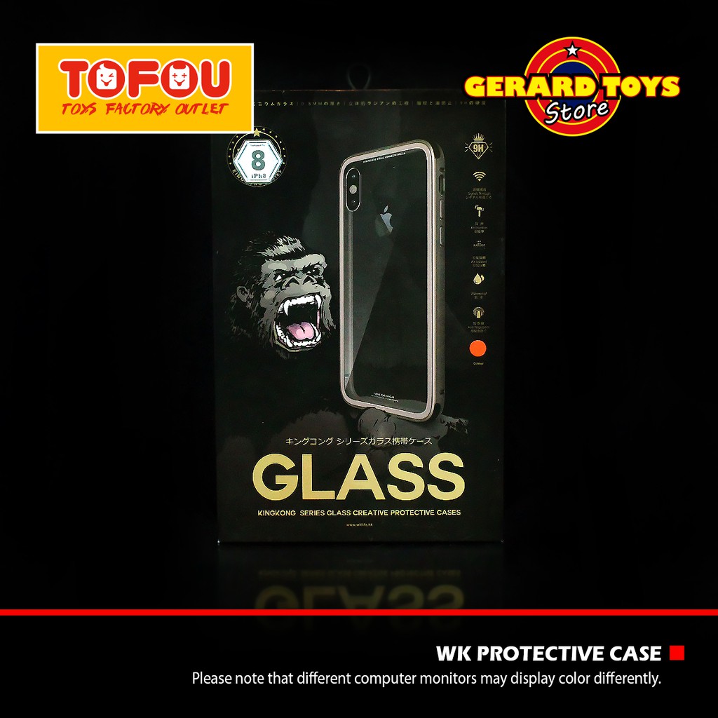 Glass Protective Case Iphone 7/8 Kingkong Remax WK Design ORIGINAL MURAH