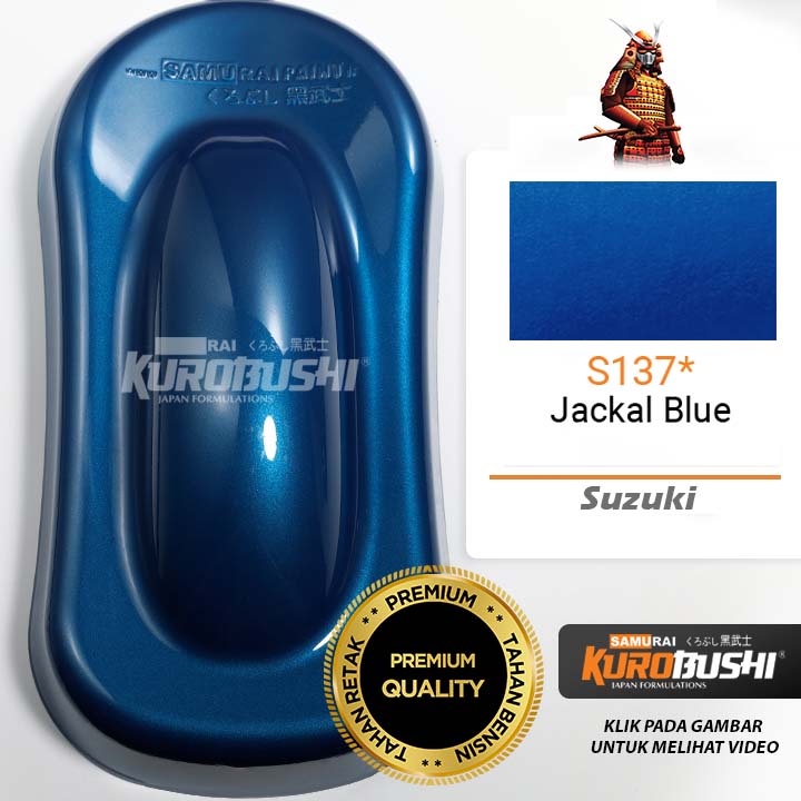 Suzuki Colours Samurai Paint Kurobushi Cat Semprot Pilox Pilok S137* JACKAL BLUE / Biru Metalik (400ml)