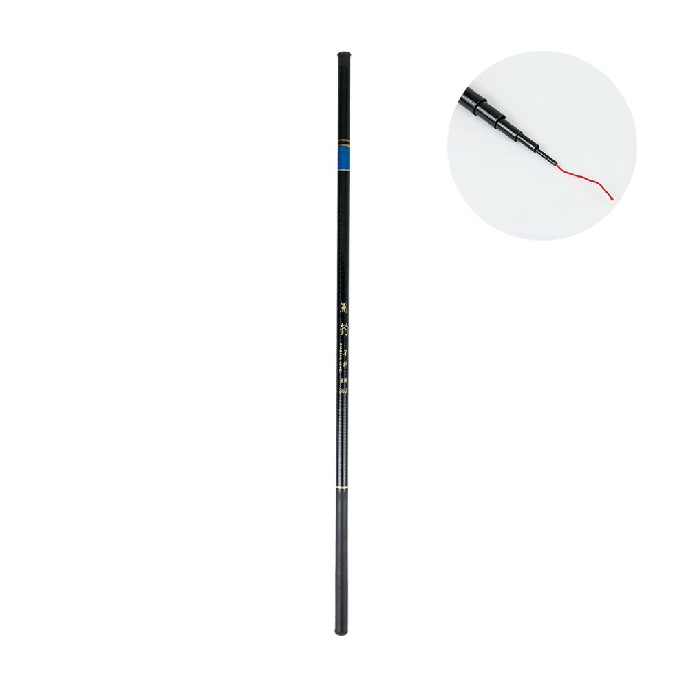 Fiberglass Fishing Rod 280 cm 6 Section / Tongkat Pancing - Black