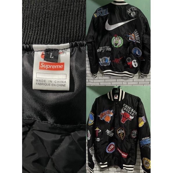 (PRELOVED BARU 1X PAKAI) VARSITY NIKE SUPREME JACKET VINTAGE BOMBER NBA ALL STARS 1:1 ORIGINAL MIRRO