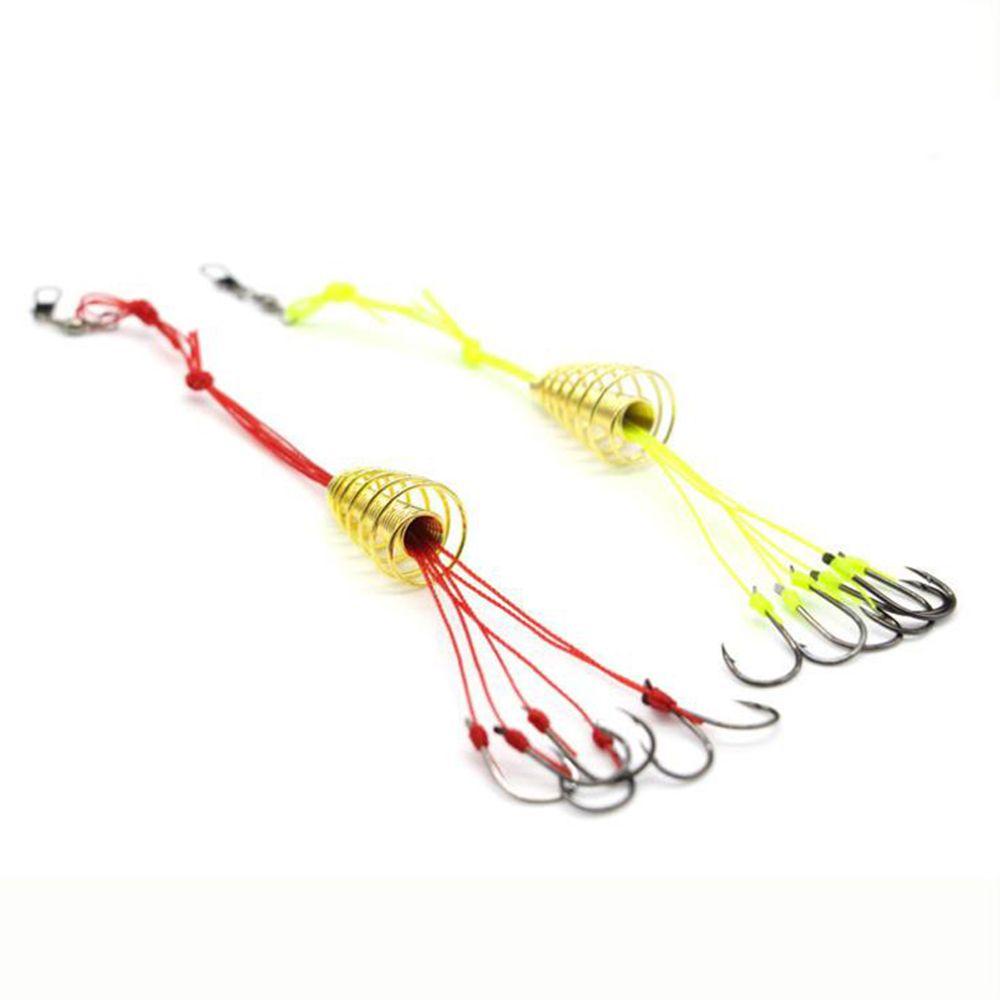 Lanfy Fishinghooks Tajam Aksesoris Memancing Kait Meledak Baja Karbon Tinggi Anti Berliku Umpan Perangkap Feeder Springs Fishing Bait Hooks