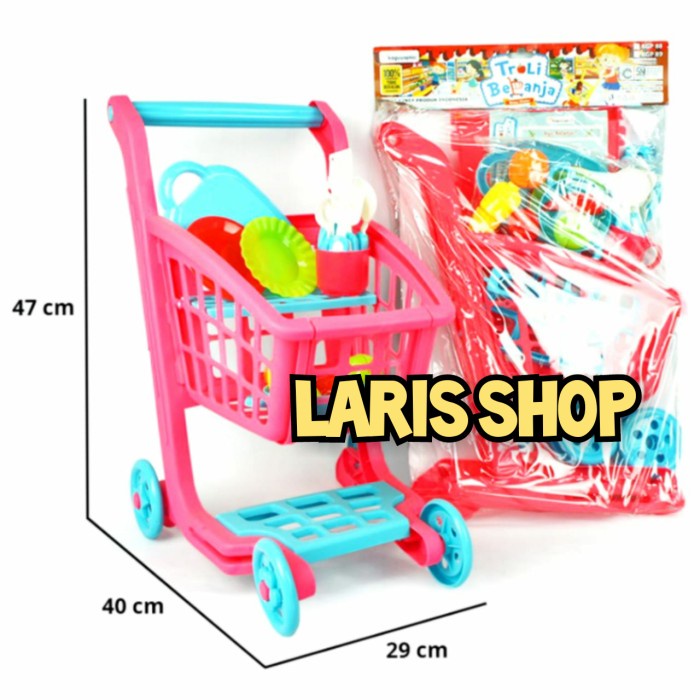 G5T4Hht Mainan Troley Belanja Super Market / Keranjang Dorong Kgp-89 Re3604GH