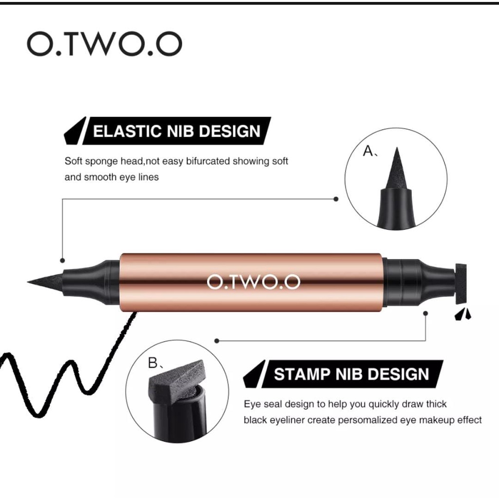 rcsbeauty - O.TWO.O eyeliner 2in1 wing stamp otwoo eyeliner cair wing stamp