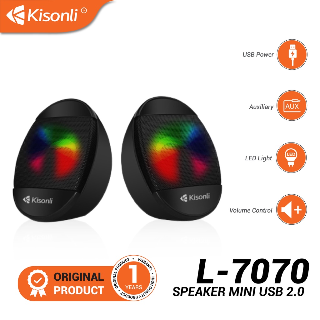 Jual KISONLI Gaming Speaker Laptop Komputer L 7070 Strong Bass With