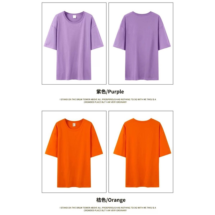 [littlecrab] Kaos Polos 100% Cotton Kaos Lengan Pendek Simple Tanpa Gambar Warna Warni Colorful Plain T-shirt Kaos Couple Teman Pacar Keluarga Sahabat Unisex Kaos Oversize Berkualitas Unisex Korean Style