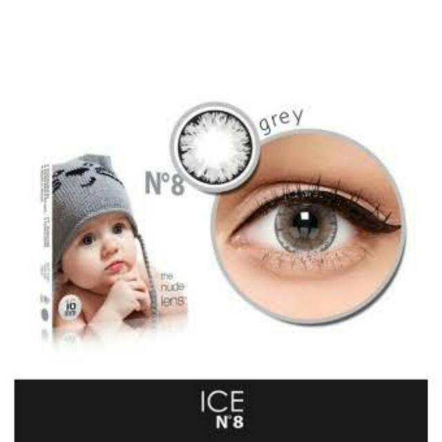 SOFTLENS KOREA SOFTLENSE X2 ICE N8 GREY BIG EYES 16MM NORMAL MINUS