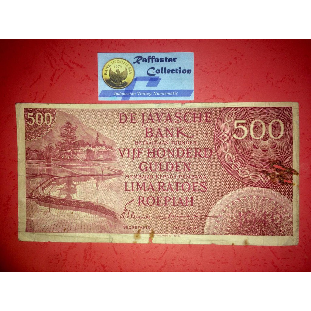 uang kuno 500 gulden federal 1946 F
