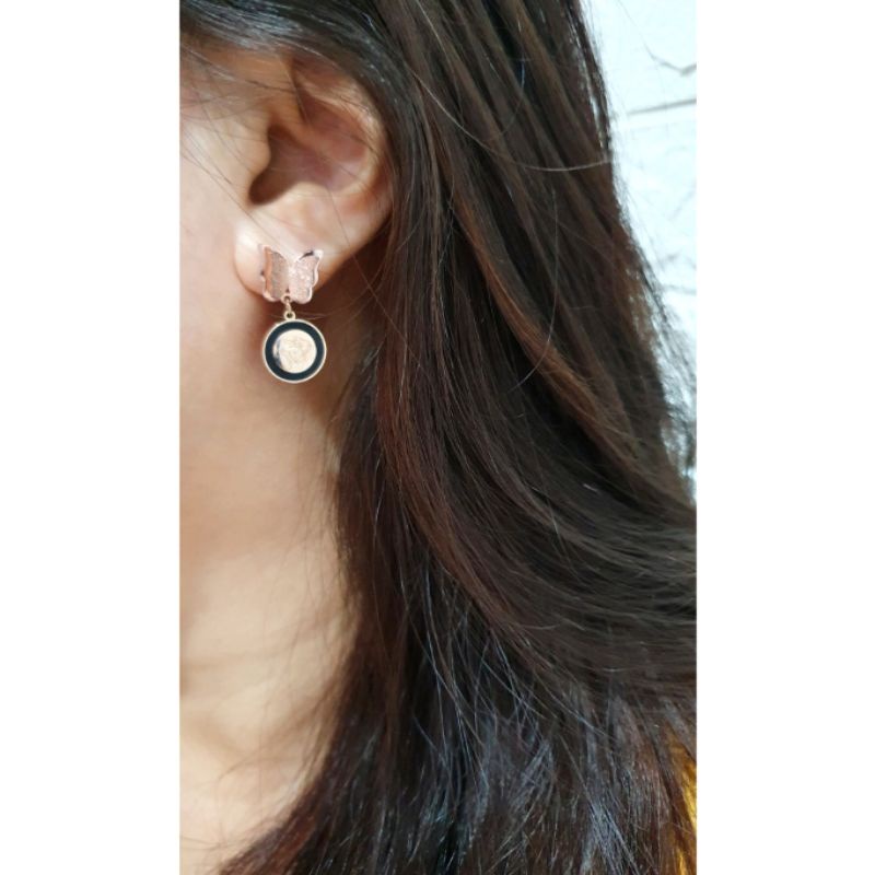 Anting Titanium Asli Anting Premium Quality Anti Karat Anti Alergi mirip emas asli Earring Stainless steel ori AT03