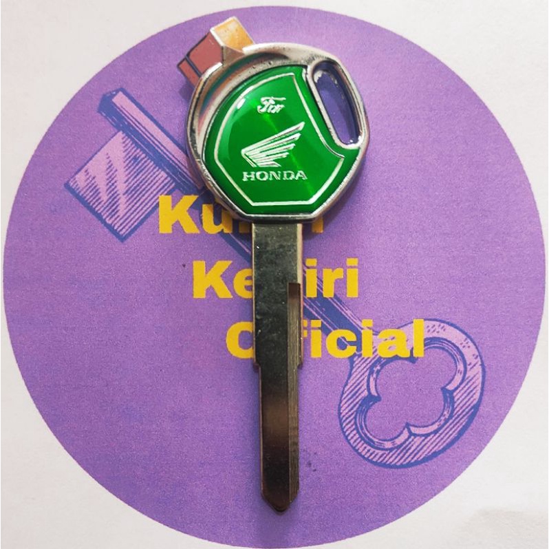 BAHAN Kunci Blank (POLOS) BEAT/VARIO 125/VARIO 150/SCOOPY VARIASI WARNA LEBIH AWET DARI YANG ORI + TUTUP + MAGNET 3 BIJI-Hijau