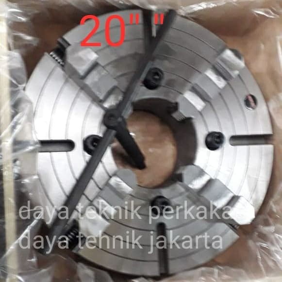 kepala bubut 20" 4 kaki - clau bubut - claw bubut - chuck bubut san ou