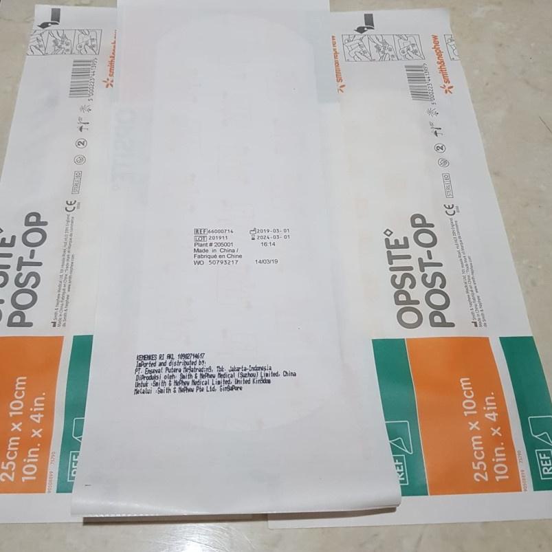 ➭ OPSITE POST OP 25 × 10 cm / Plester tahan air / Perban Anti Air 25cm x 10cm ♫