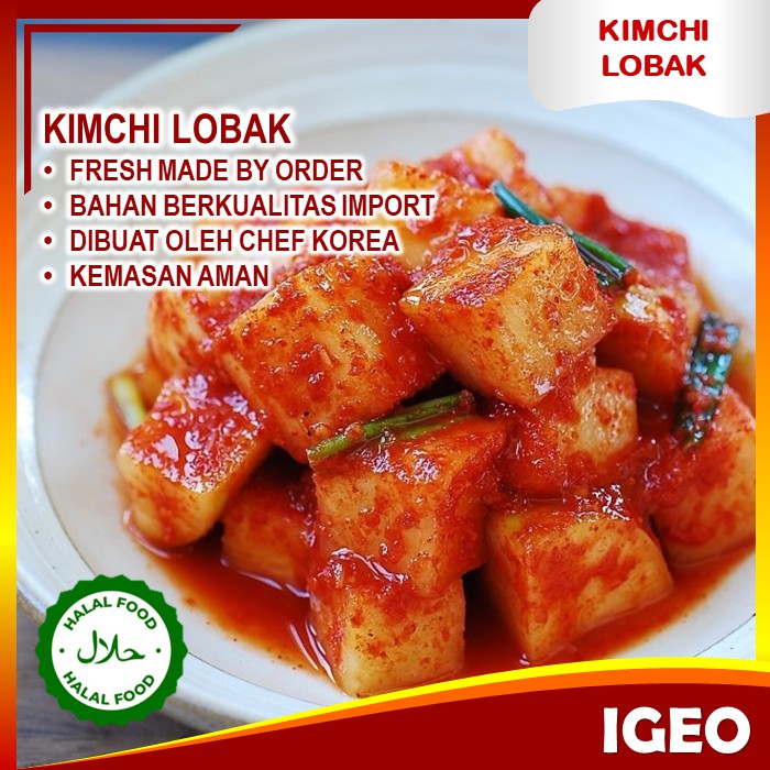 

Kimchi Lobak Fresh 200g Halal Asli Makanan Instan Korea Enak Lezat