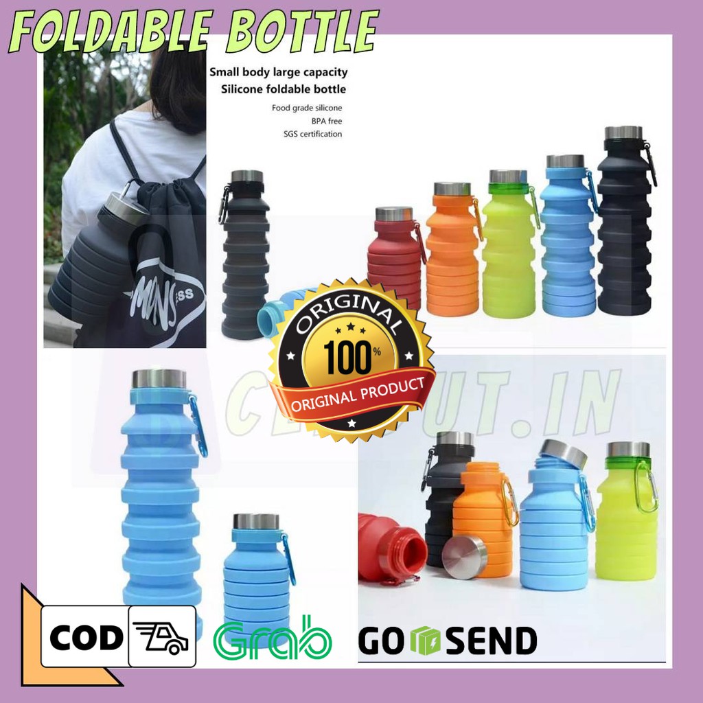 Botol Minum Lipat Spiral Tumbler Silikon Food Grade / Botol minuk foldable / Botol minum travel