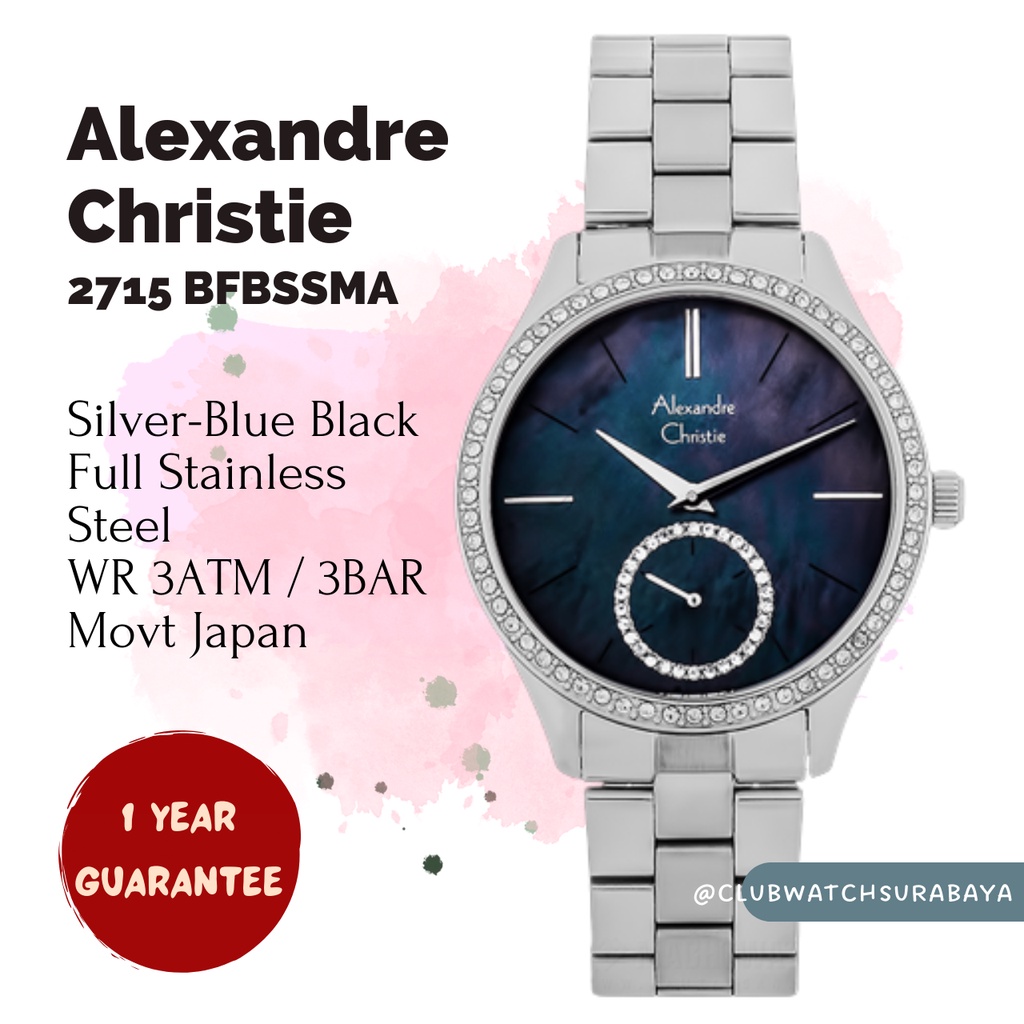 Jam Tangan Wanita Alexandre Christie ORI 2715 BFBSSMA / Alexandre Christie Jam Tangan Cewek 2715 BFB