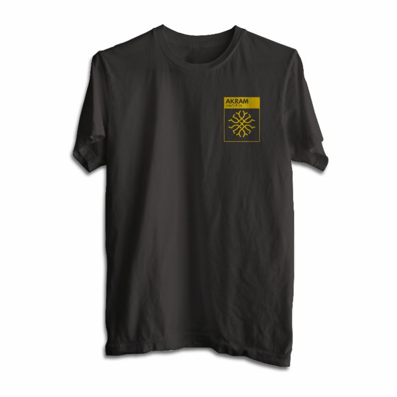 Tshirt Akram Logo Black - Kaos Lengan Pendek Pria Wanita