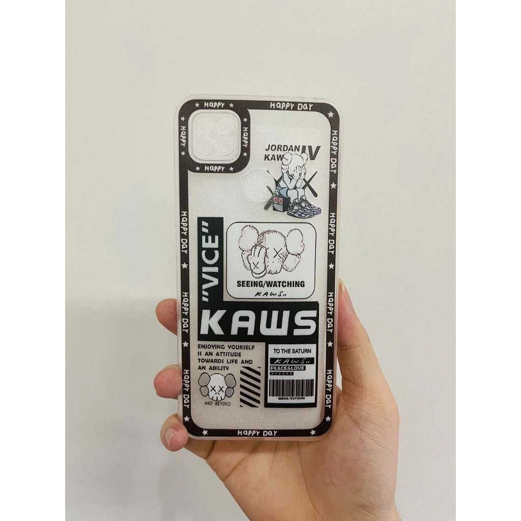 Softcase Clear Lens Motif Vice Kaws For Oppo Realme Vivo Xiaomi Samsung Infinix